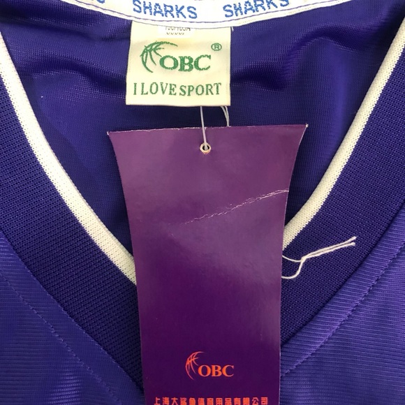 Vintage 90’s OBC Yao Ming Shanghai Sharks Purple Jersey NBA NWT - Picture 10 of 10